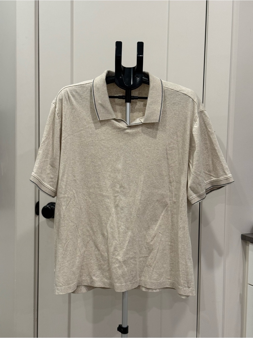 Banana Republic | Beige Luxe Touch Polo - Johnny Collar | Sz XXL $55